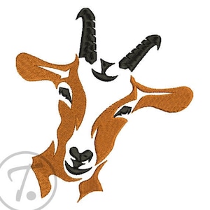 Farm animals - Goat embroidery design. Goat design in 3 sizes. Domestic animals embroidery design. Machine Embroidery Digital Pattern