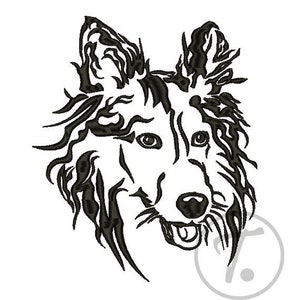 Shetland Sheepdog Embroidery Design: Collie Dog Pattern (3x3 to 6x10) (Digital Download)