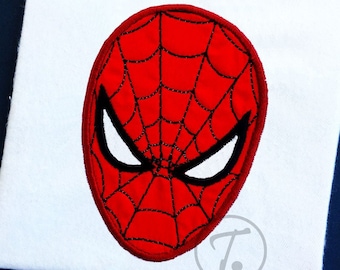 Spiderman Mask Applique Design: Embroidery Pattern (4 Size) (Digital Download)