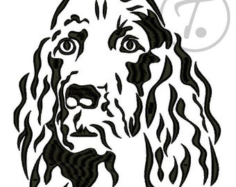 Irish Setter Dog Embroidery Design: 4 Size Portrait (Digital Pattern)