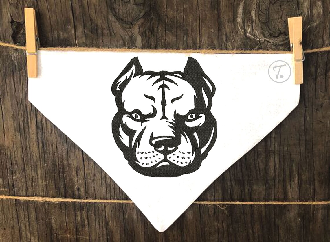 Pit bull dog embroidery design pit bull dogs embroidery pets  etsy