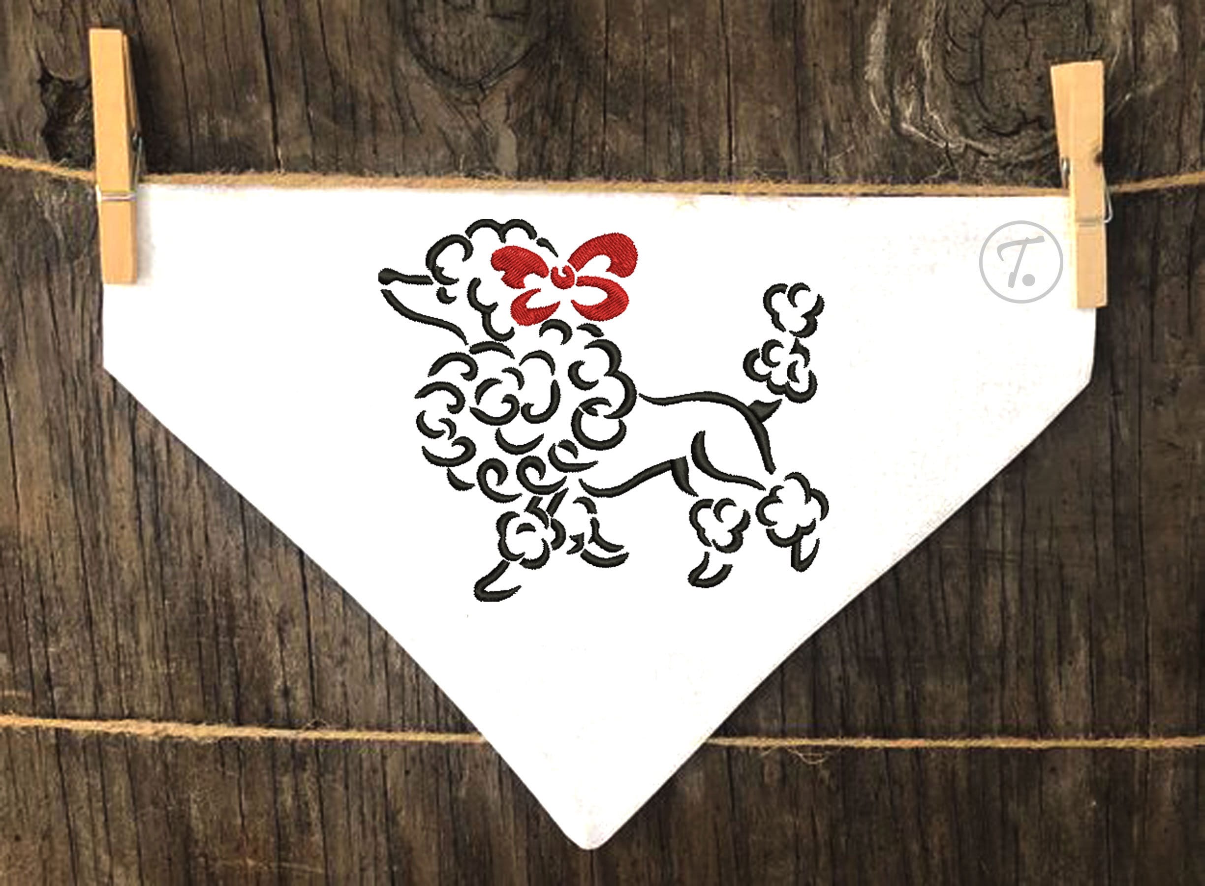 Poodle dog embroidery design poodle dogs embroidery pets  etsy