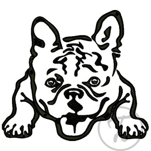 French Bulldog Embroidery Design: Pet Dog Machine Pattern (Digital Download)