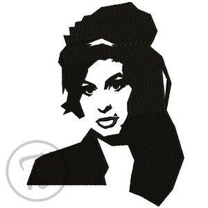 Amy Winehouse Portrait Embroidery Design (Digital Download)