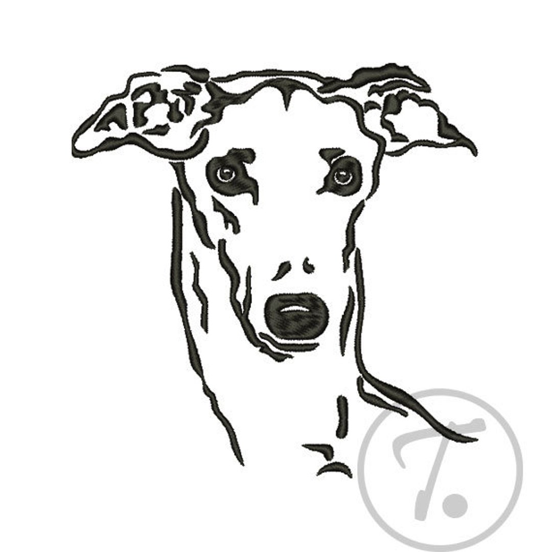 Whippet Dog Embroidery Design. Whippet Dogs Embroidery in 4 Size. Pet ...