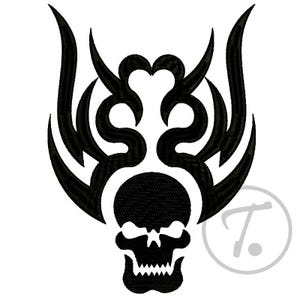 Diseño de bordado de motocicleta: Símbolo de motociclista en 3 tamaños, Patrón (descarga digital)