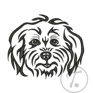 Maltese dog embroidery design in 4 size. Maltese dogs embroidery Pet design Small house dog. Dogs design. Machine Embroidery Digital Pattern