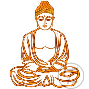 Buddha Embroidery Design: Religious Symbol Pattern (3x3 to 6x10 Inch) (Digital Download)