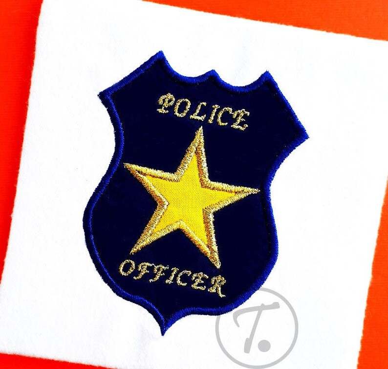 Applique for children Police Badge. Children's police | Etsy