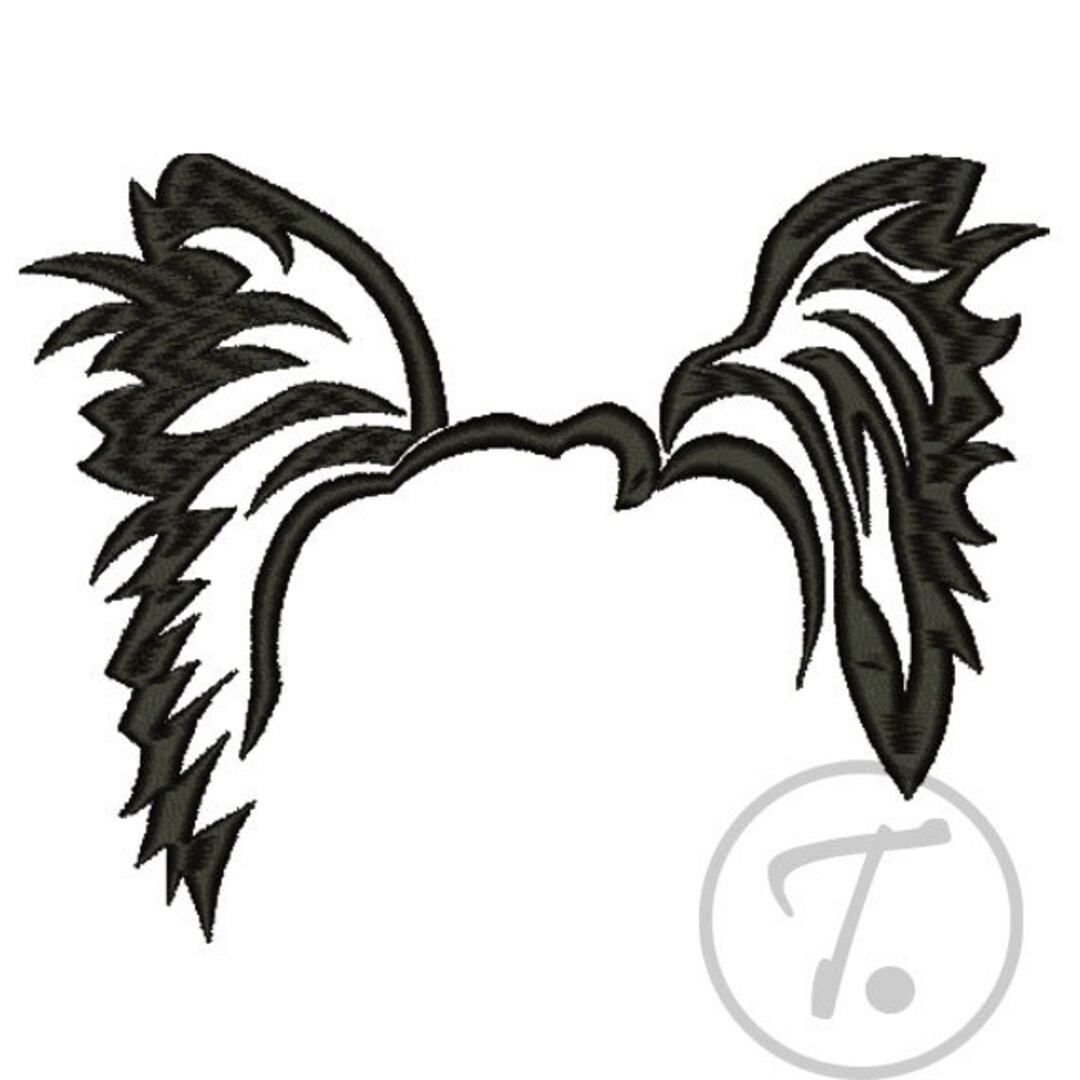 Yorkshire Terrier Ears Design. Embroidery Design of Dog's Etsy