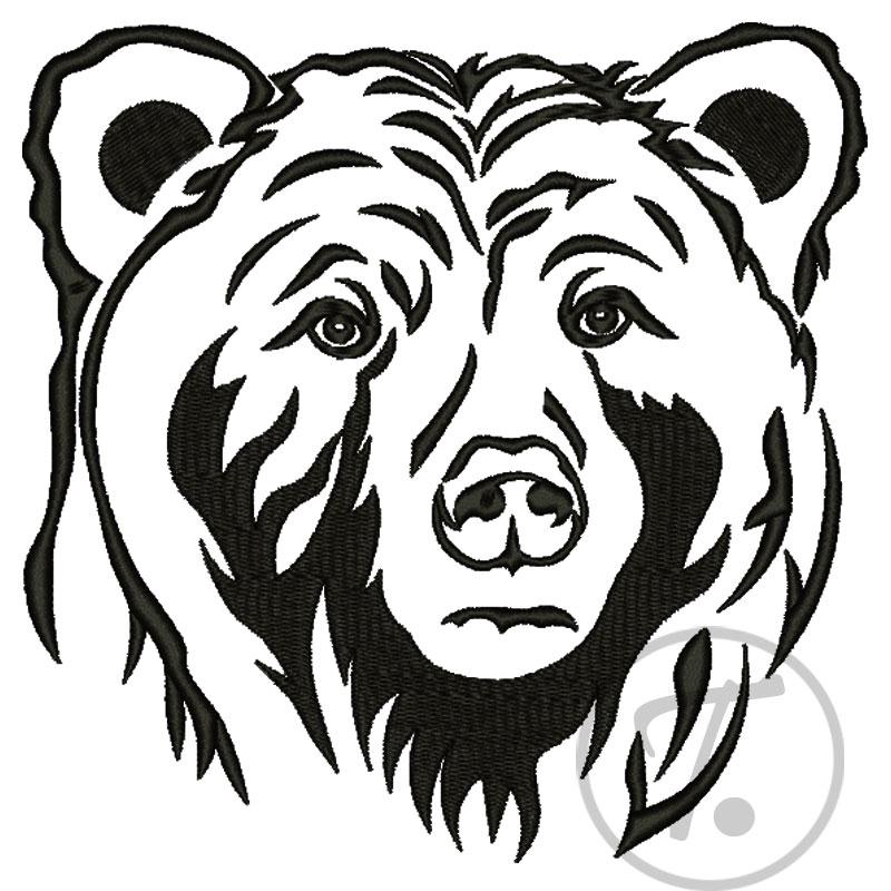 Grizzly Bear Bügelbild XL 20,3 X 19,1 Cm – Besticktes Abzeichen Für DIY Mode Jacken, Jeans Und Rucksäcke