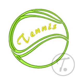 Tennis Embroidery Design. Sport Embroidery  Design. Tennis ball in 5 size. Design for Clothes & T-shirts. Machine Embroidery Digital Pattern
