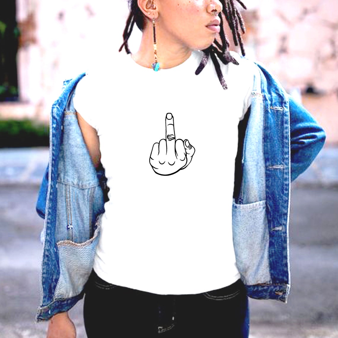Middle Finger Embroidery Design: Sarcastic Applique Pattern (digital ...
