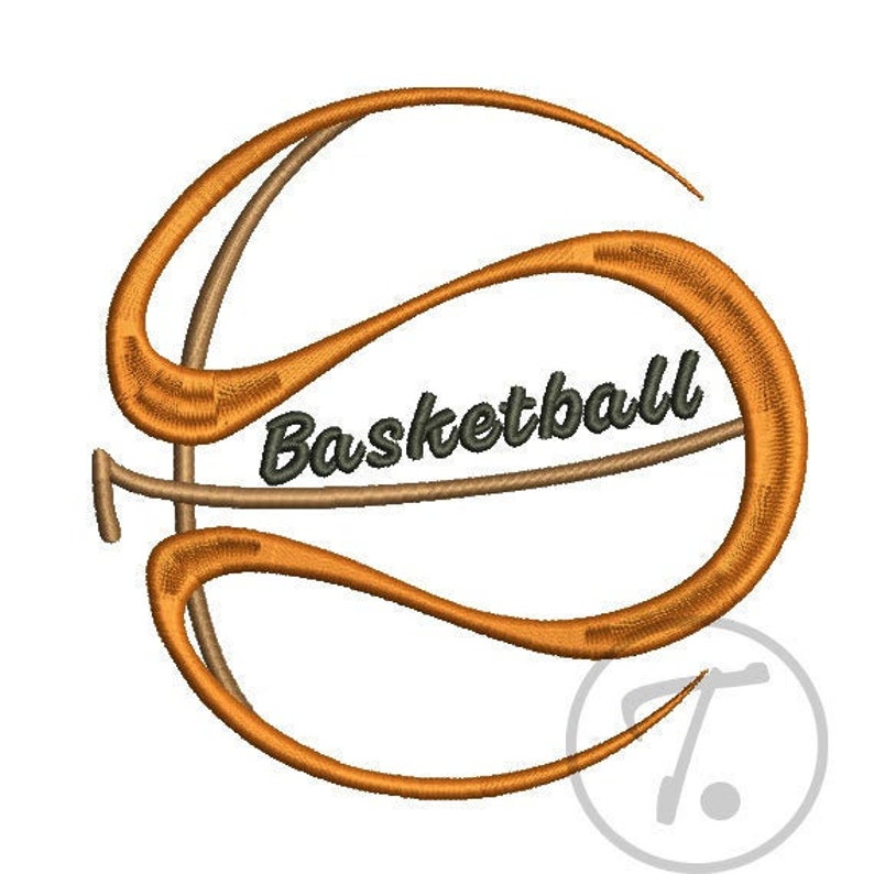 Basketball Ball Symbol Sports Logos embroidery. Basketball Etsy
