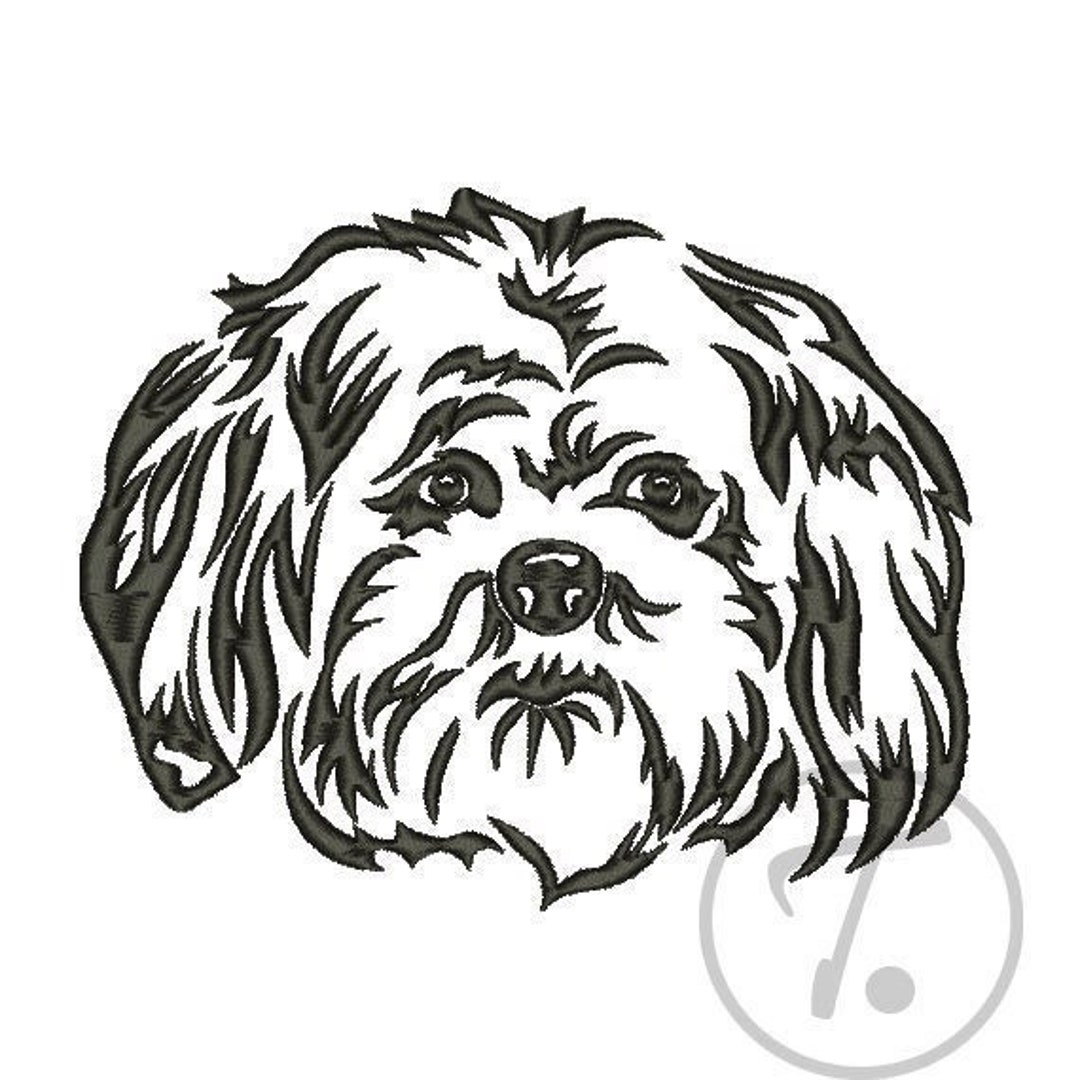 Shih Tzu Dogs Embroidery Design. Shih Tzu Dog in 4 Sizes. Pets Design