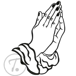 Betende Hände; Religiöses Design, Stickdatei, Maschinenstickerei, digitaler Download
