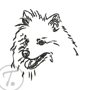 Japanese Spitz Dog Embroidery Design: Pets, House Dog (Digital Pattern)