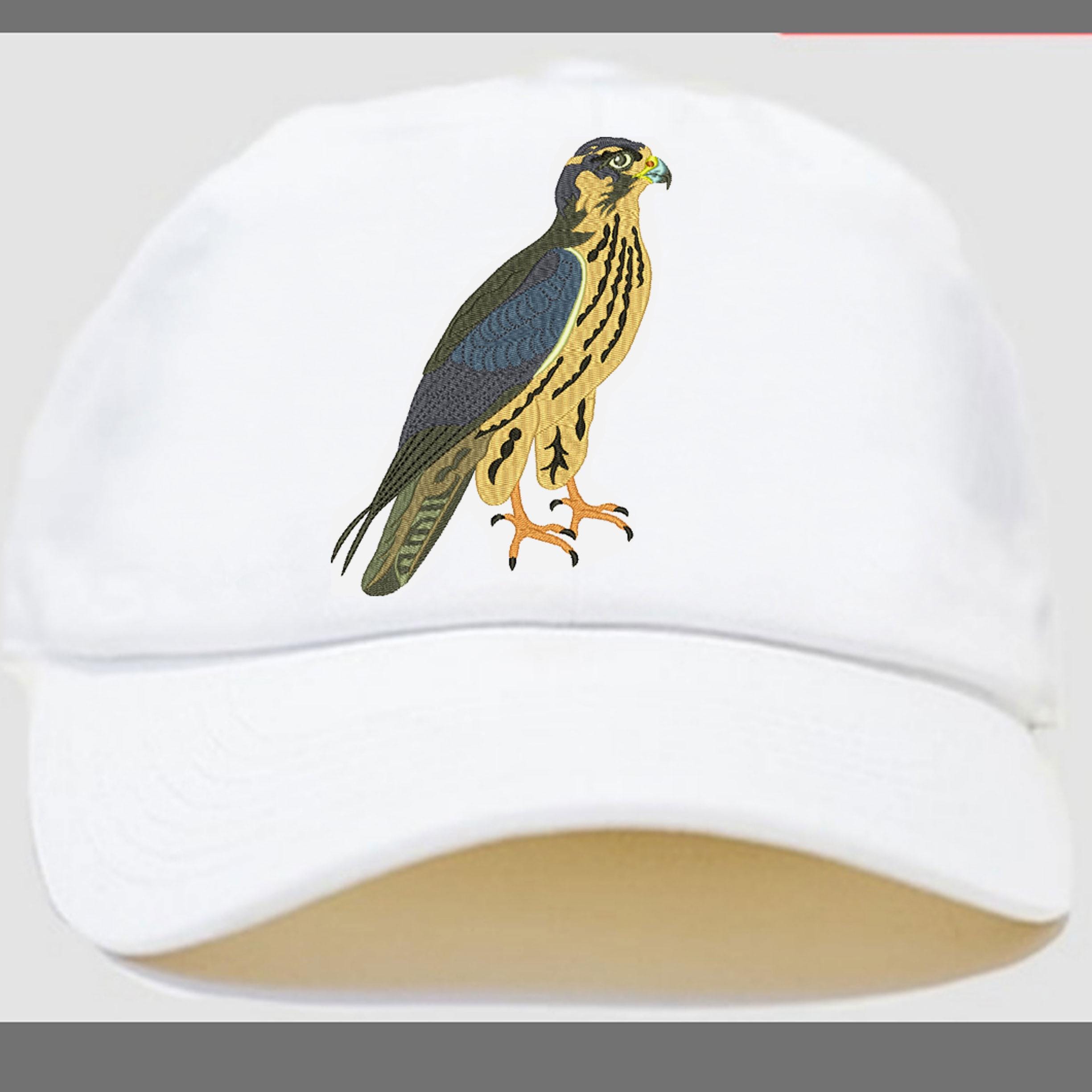 Falcon Embroidery Design: Bird Prey Peregrine Falcon, Pattern (digital ...