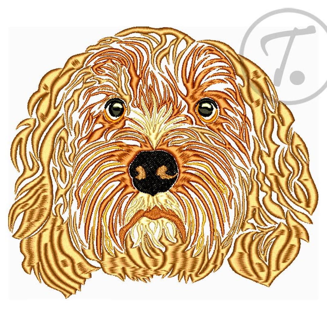 Labradoodle Embroidery Design, Dog Portrait (digital Pattern) - Etsy