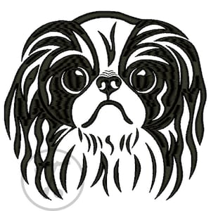 Borduurontwerp Japanse kinhond: borduurpatroon huisdiermachine (digitale download)