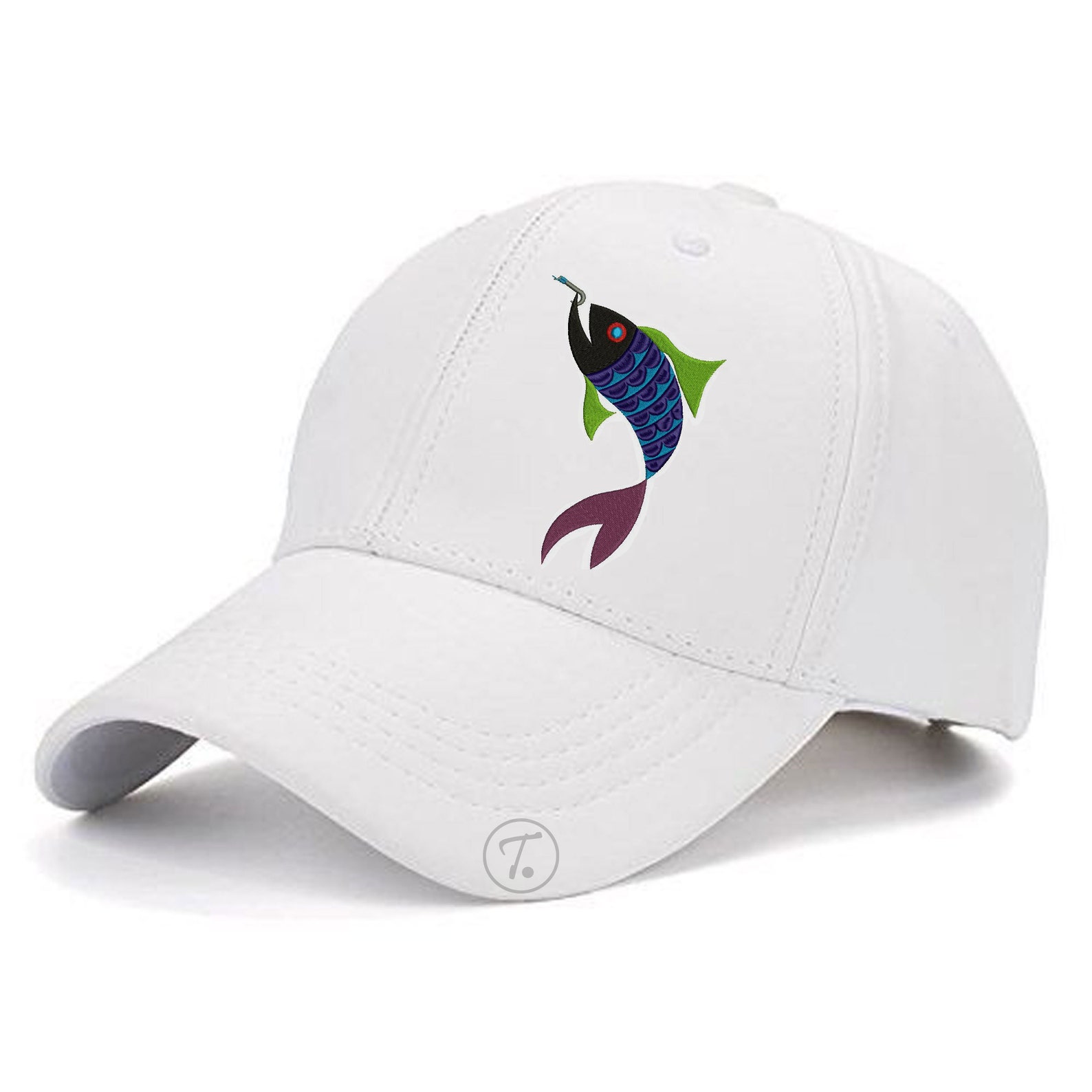 Sports Logos Embroidery Fishing Logo Design Embroidery Of Etsy UK