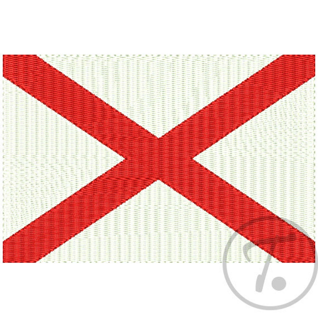 Flag Embroidery Design. Alabama Flag Embroidery Design. Flag Design in ...