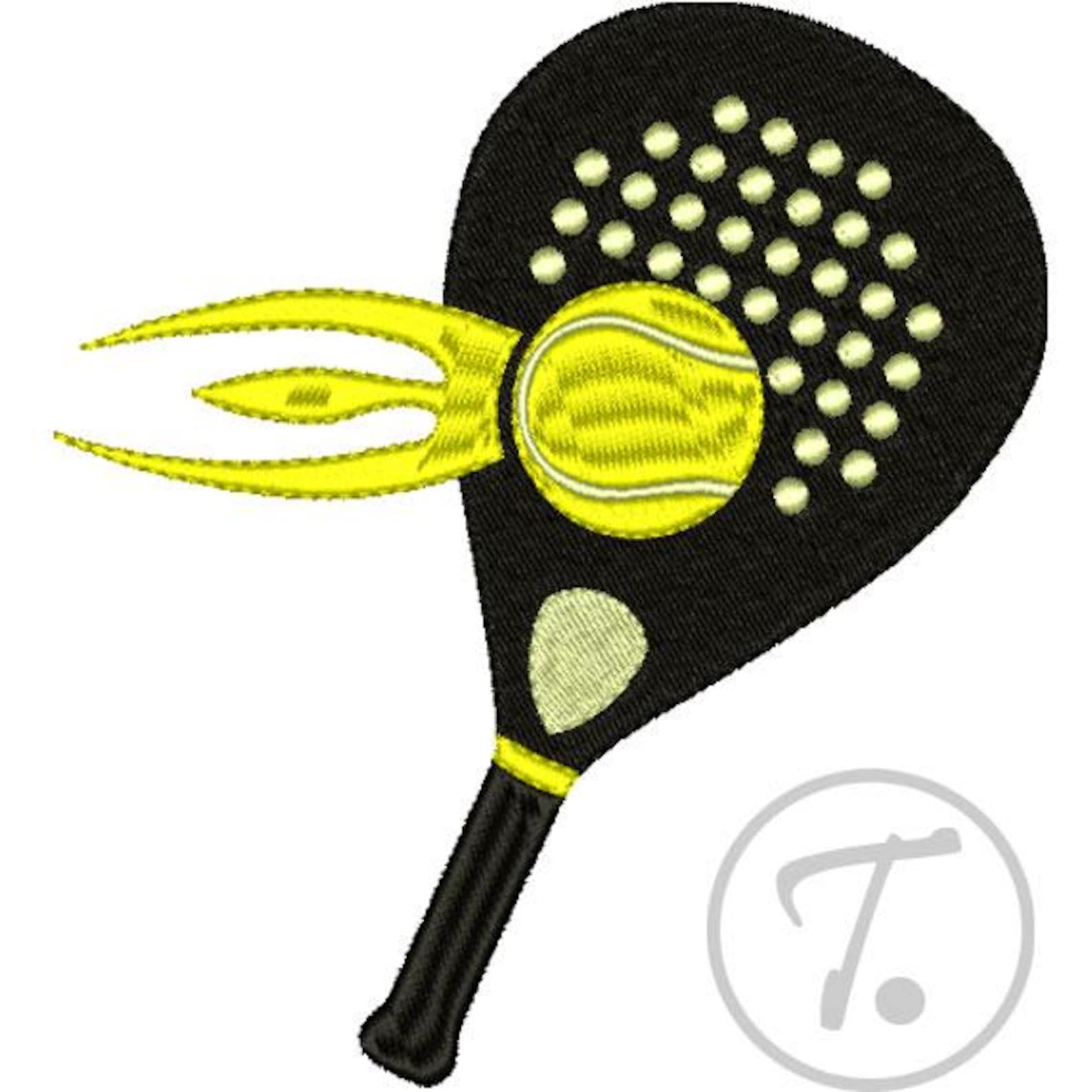 Padel Rackets Pattern Padel Racket Embroidery; Design in 5 Sizes, Pattern (digital Download ...