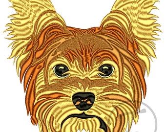 Yorkshire Terrier Embroidery Design: Yorkie Pet Portrait (Digital Pattern)