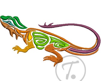 Animal embroidery design - Lizard Embroidery design in 3 size Embroidery of Lizard Design of Animals - Machine Embroidery Digital Pattern