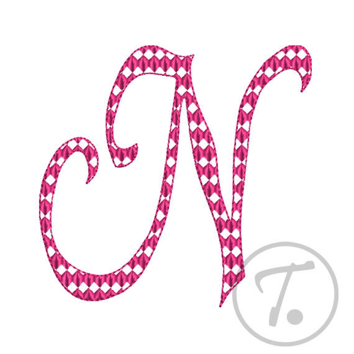The letter N Original Design any Initials. Cute Design. | Etsy
