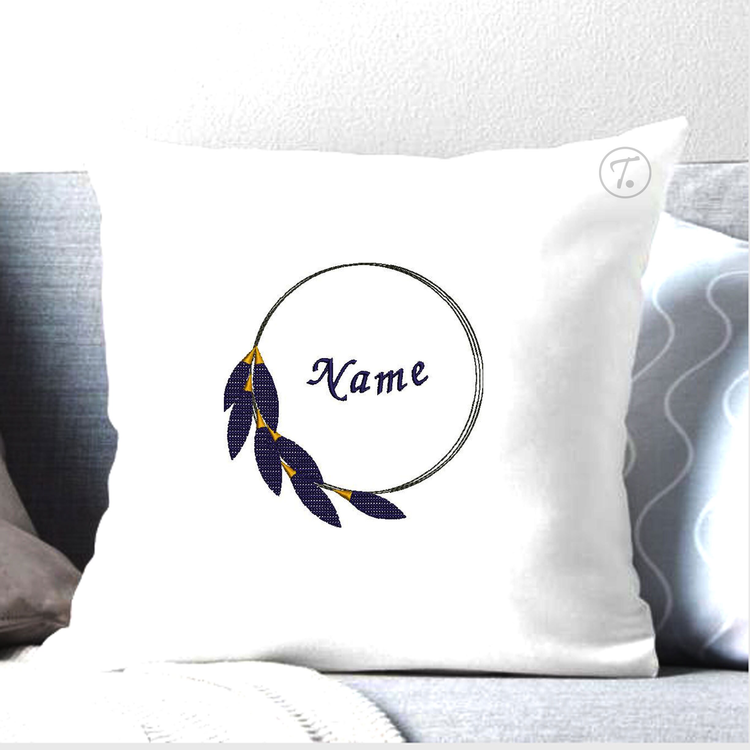 Floral monogram for name frame embroidery clothes  etsy Floral monogram for name frame embroidery clothes  etsy