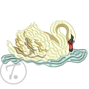 Swan Embroidery Design: Birds Machine Embroidery Pattern (3x3 to 6x10 Inch) (Digital Download)