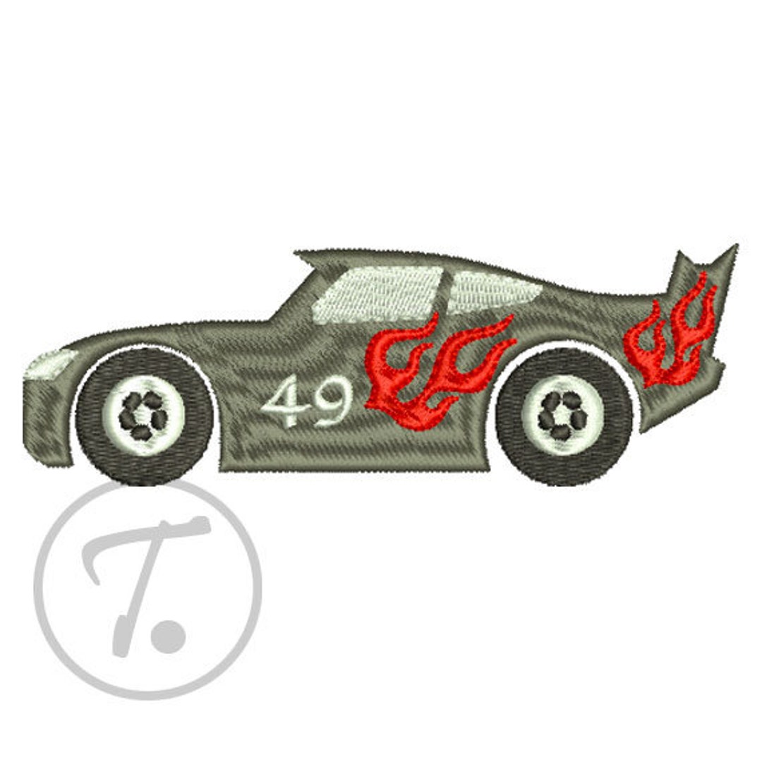 Sports Car Embroidery Design Racing Car Embroidery. Design Etsy
