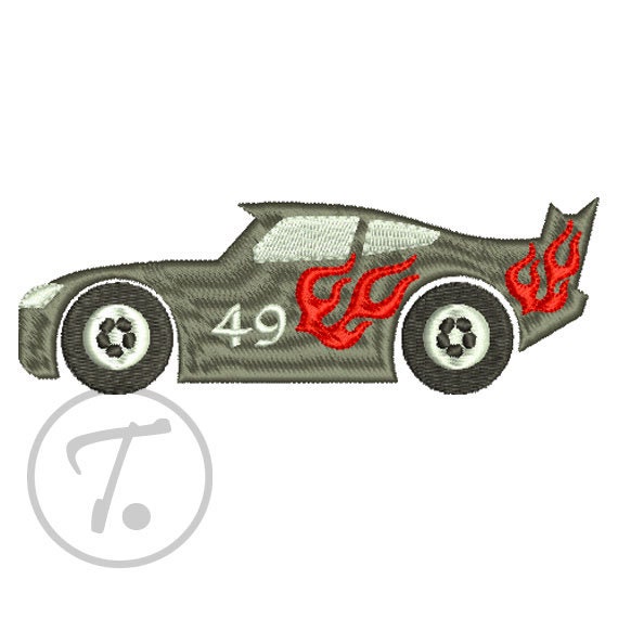 Sports Car Embroidery Design Racing Car Embroidery. Design Etsy