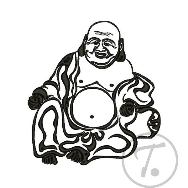 Religious Symbol Embroidery Design. Portrait Buddha Embroidery Design in 4 size. For T-shirts & Clothes. Machine Embroidery Digital  Pattern