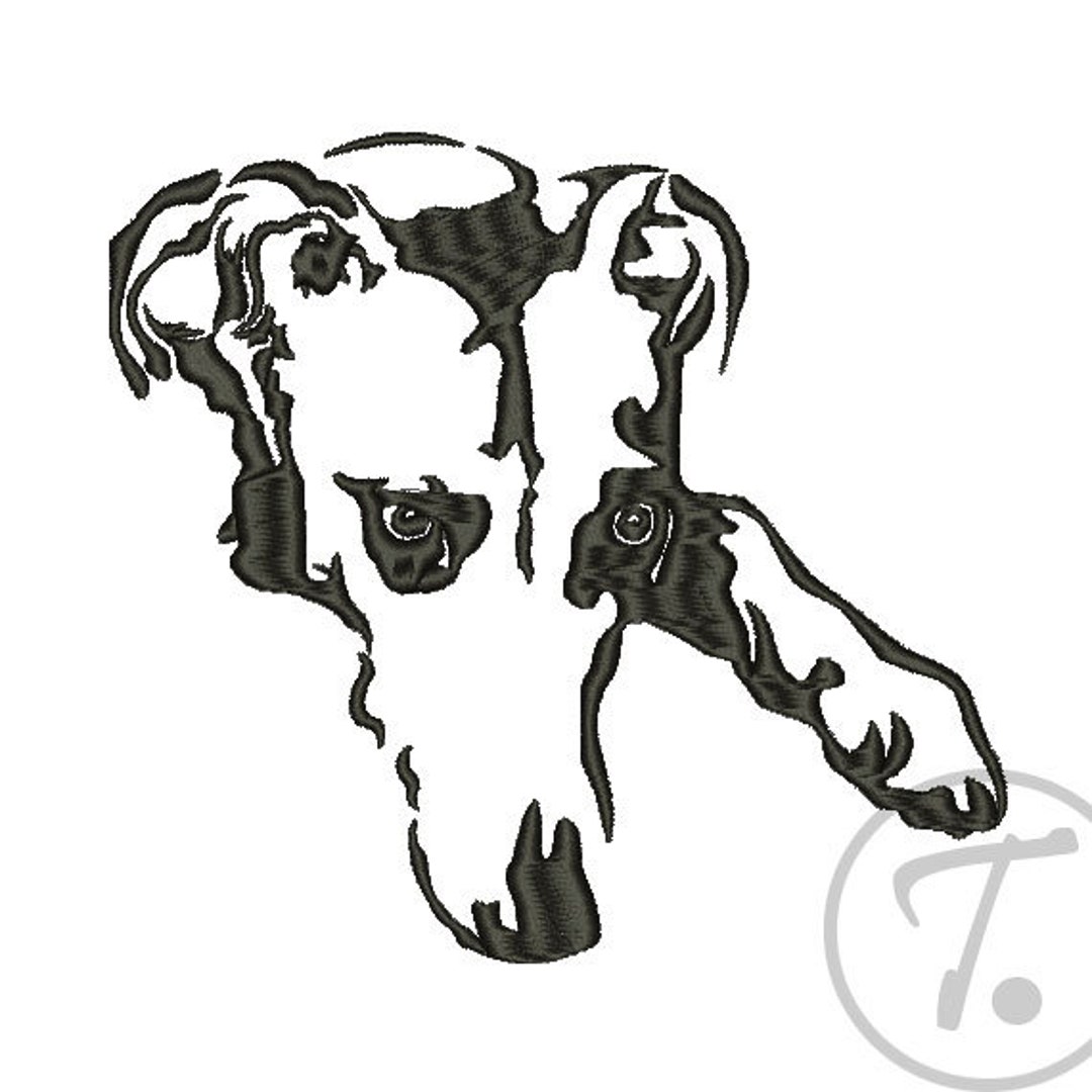 Grayhound Dog Embroidery Design. Dogs Embroidery Design in 3 Size. Pet