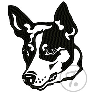 Rat Terrier Dog Embroidery Design: 4 sizes Pet Pattern (Digital Download)