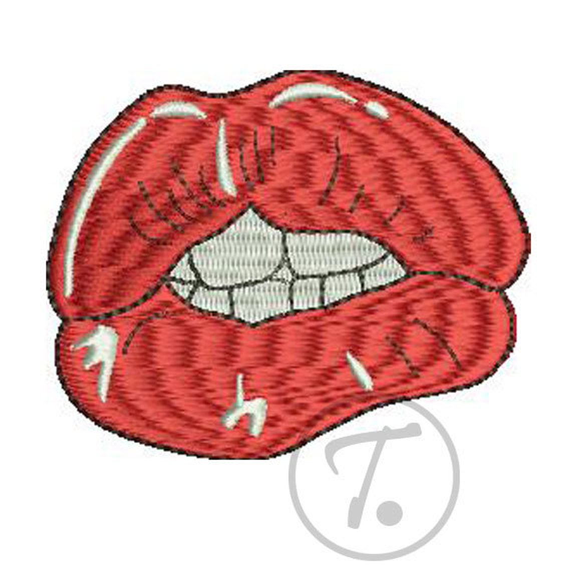 Lips embroidery design Broderie de vêtements Lèvres en 4 Etsy