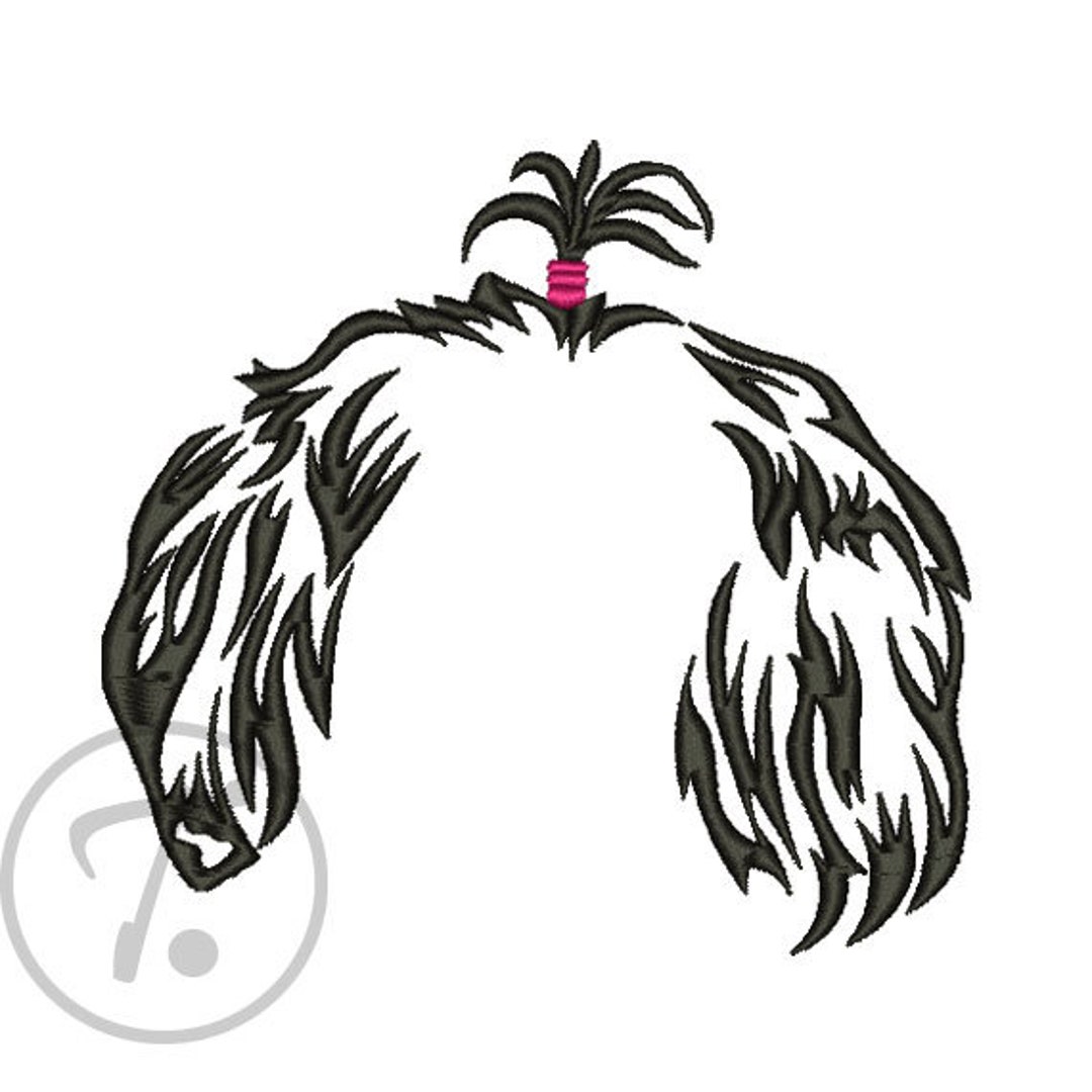 Image showcasing Shih Tzu Ears Design. Embroidery Design of Dog's Ears Outline. 4 Sizes ...