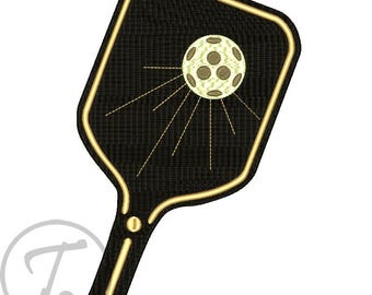 Pickleball Racket Embroidery Design: Sport Embroidery Pattern (Digital Download)