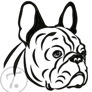 French Bulldog Embroidery Design: Pet Dog Machine Pattern (Digital Download)