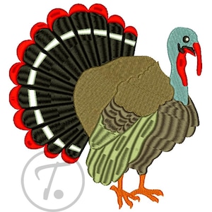Turkey Embroidery Design: Farm Animal Machine Embroidery Pattern (Digital Download)