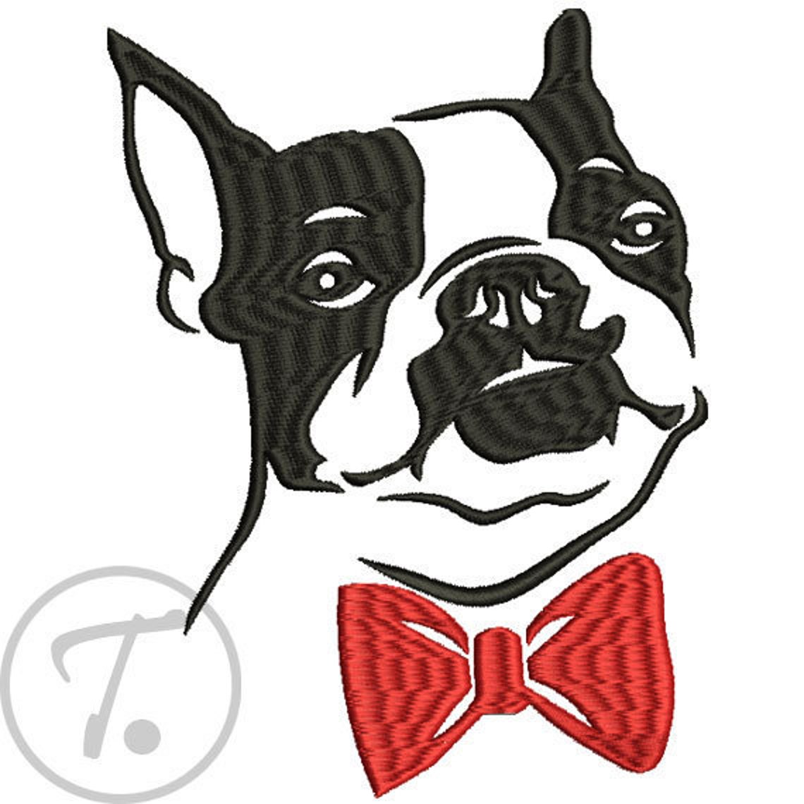 Boston terrier dog embroidery design boston terrier dogs  etsy Boston terrier dog embroidery design boston terrier dogs  etsy