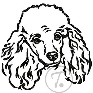 Face Poodle Embroidery Design