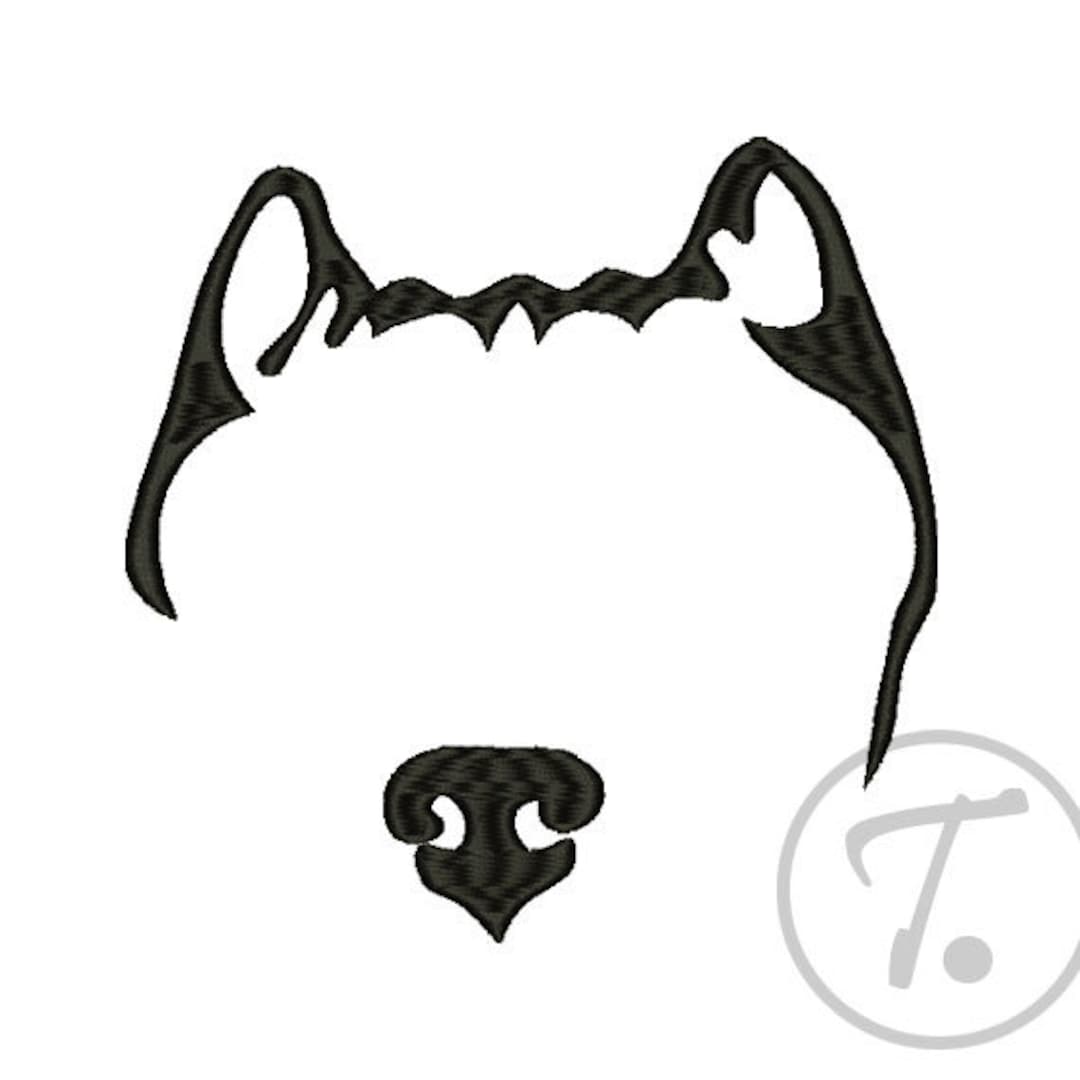 Cane Corso Ears and Nose. Embroidery Design of Dog's Ears and Nose . 4 Sizes. Dog Ears