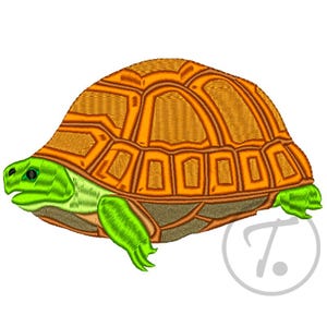 Turtle Embroidery Design: Rare Pet, (4 Size) Pattern (Digital Download)