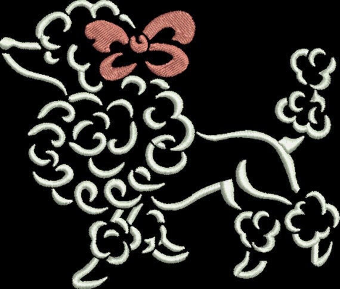 Poodle dog embroidery design poodle dogs embroidery pets  etsy australia