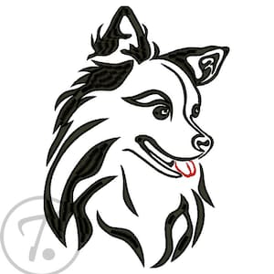 Pomeranian Dog Embroidery Design: Pet Portrait (Digital Pattern)