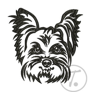 Yorkshire Terrier dog embroidery design Yorkshire Terrier design in 3 size. Pet design. Design of dogs. Machine Embroidery Digital Pattern
