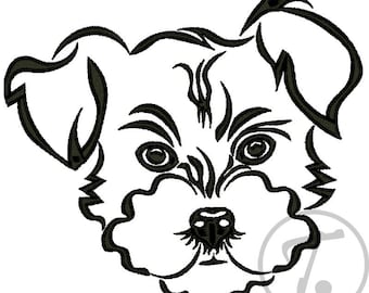 Yorkshire Terrier Embroidery Design: Yorkie Puppy Pattern (Digital Download)